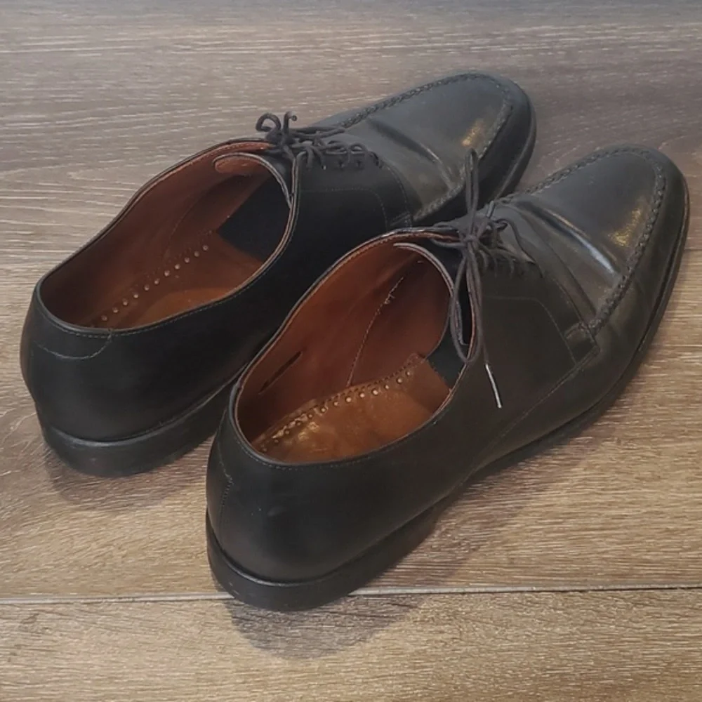 Allen Edmonds Powell Black Moc‎ Toe Oxford Shoe Men's Size 12D